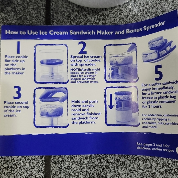 Ice Cream Sandwich Maker. NWOT - Picture 8 of 10